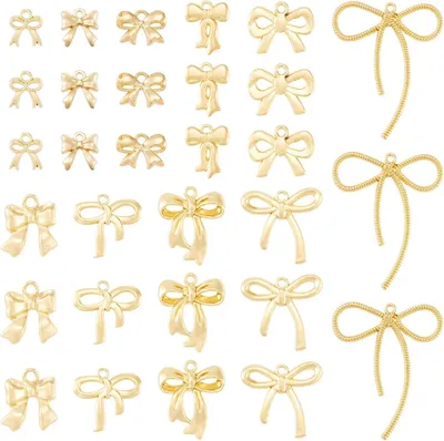Obrázok produktu pre Allegatie charm set 40 kusov, zlaty gombik, na vyrobu sperkov, na nausnice a retiazky