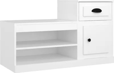 Obrázok produktu pre vidaXL Skriňa na topánky biela 100x42x60 cm Materiál drevo