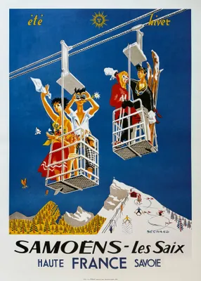 Immagine prodotto di SAMOENS - Les SAIX - Savoia - Séchaud 1952 - 50x70 cm Poster