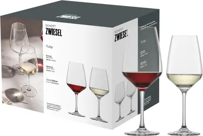 Obrázok produktu pre SCHOTT ZWIESEL 124094, Súprava pohárov na víno, Sklo, Priehľadná, Vymazať, Jednofarebné, 2 kusov