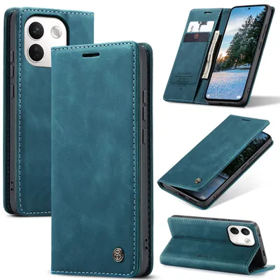 Produktbild von Hülle für Xiaomi Redmi Note 17 Pro Max Retro Kunstledertasche mit Standfunktion Schutzhülle Blau