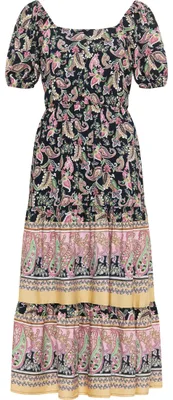 Obrázok produktu pre Šaty SIDONA, model Damen, midi dĺžka, s paisley vzorom, kód 15923624-SI01, farba: námorná modrá, viacfarebný vzor, veľkosť M