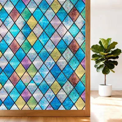 Sichtschutzfolie blickdicht 44,5x200 cm selbstklebend bunt