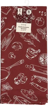 Immagine prodotto di Canovaccio, strofinaccio, 100% cotone 45x65 Cuisine Marrone, Verdure