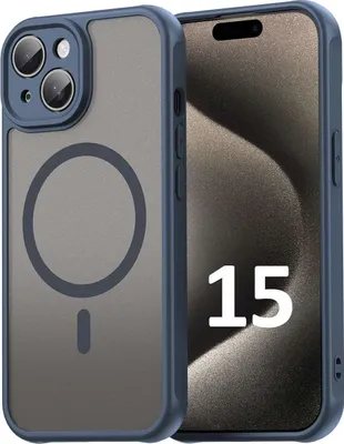 Produktbild von Handyhülle für Apple iPhone 15 Matt Case Schutzhülle Kratzfest Passgenau Blau