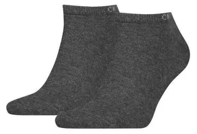 Image de Calvin Klein - Chaussettes courtes pour homme (lot de 2) NA1137 (38 EU - 42 EU) (gris foncé)