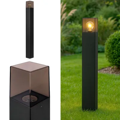 Produktbild von MasterLED LED Wegeleuchte E27 IP44 80cm Schwarz Pollerleuchte Gartenbeleuchtung Aluminium Außenleuchte Gartenlampe