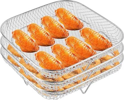 Produktbild von Stapelbare Edelstahl Ablage für Luftfrittiergerät
