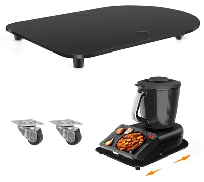 Gleitplatte für Thermomix TM7, Acryl schwarz, 360° drehbar