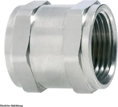 Produktbild von LAPP Zwischenstutzen M M20x1,5 Innengewinde Sechskant Messing (CuZn) vernickelt Farbe silber - 1 Stück