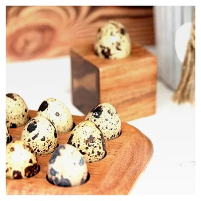 Produktbild von Eckige Holzeierbecher Wood Line Set