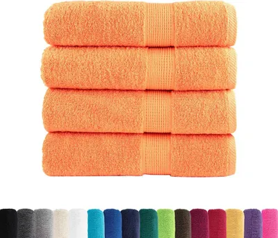 Produktbild von vidaXL Premium-Duschtücher SOLUND 4 Stk. Orange 70x140 cm 600 g/m²