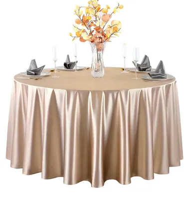 Obrázek produktu pro Obdélníková ubrus, světle hnědá, 200 x 280 cm, saténový polyester