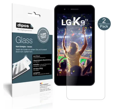 Produktbild von 2x Schutzfolie für LG K9 matt - Anti-Shock 9H Folie dipos Glass Kunststoffglas