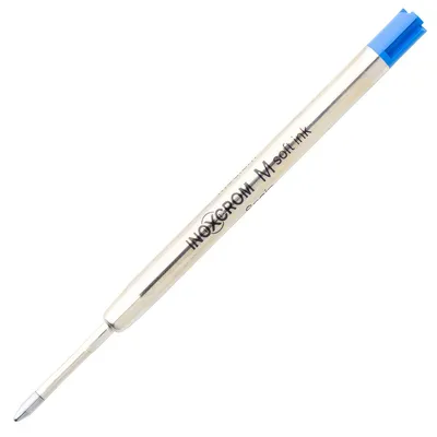 25 Metall-Minen für Kugelschreiber, 1 mm, blaue Tinte