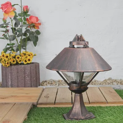 Immagine prodotto di Lampada da terra per esterno casa giardino IP43 E27 43,5 cm alluminio lampada da terra rustica per esterno