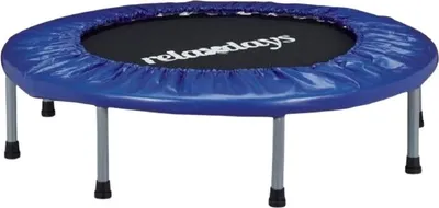 Produktbild von Faltbares Fitness-Trampolin, Blau-Schwarz, Indoor-Übungstrampolin-Rebounder