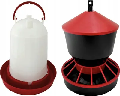 Obrázek produktu pro Krmítko pro kuřata 6l automatické krmítko pro kuřata, dávkovač krmiva pro drůbež I automatický dávkovač krmiva pro slepice I krmná stanice 6kg