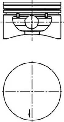 Produktbild von KOLBENSCHMIDT 40380600 Kolben für OPEL Corsa C Schrägheck (X01) Meriva A (X03) Astra G CC (T98) Zafira A (T98) Vectra C Limousine (Z02)