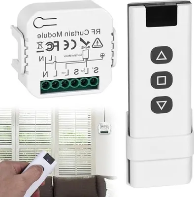 Zdjęcie produktu dla Zestaw modernizacyjny do bezprzewodowego sterowania roletami – inteligentny przełącznik żaluzji – bezprzewodowy przełącznik 230 V – rolety, żaluzje, markizy – pilot zdalnego sterowania.