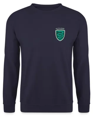 Produktbild von Spreadshirt Harry Potter Slytherin Kleines Logo Uni Pullover, L, Navy