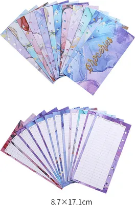 Obrázok produktu pre INF Papier na plánovanie rozpočtu A6 do 6-krúžkového zakladača, balenie 12 kusov Viacfarebné