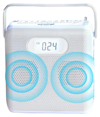 Immagine prodotto di Lettore CD - Portatile - Altoparlante integrato - Bluetooth - USB - Radio FM - AUX - Supporta MP3/CD-R/CD-RW