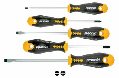 FELO Schraubendrehersatz 5-teilig Serie 400 Ergonic