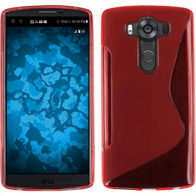 Produktbild von PhoneNatic Case kompatibel mit LG V10 - rot Silikon Hülle S-Style Cover