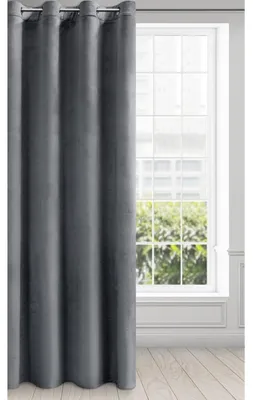 Samtvorhang blickdicht 140x250 cm Graphit – 1 Paneel
