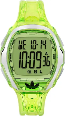 Produktbild von Adidas Uni Uhr DIGITAL Athletics One Kunststoff grün transparent AOFH25005