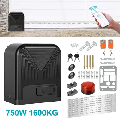 Obrázek produktu pro Sada pohonu posuvné brány Izrielar - motor 750 W, do 1600 kg, WiFi se 2 klíči a dálkovým ovládáním, pohon brány do dvora, pohon brány, posuvná brána, otvírač brány, světelný alarm