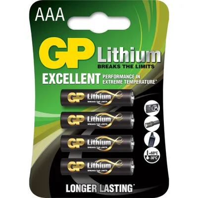 Produktbild von 1x4 GP Lithium Micro 1,5V AAA                   07024LF-C4