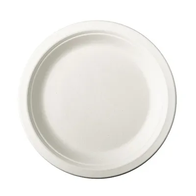 Produktbild von Papstar 84582, Teller, Rund, Zuckerrohr, Weiß, Einfarbig, 50 Stück(e)