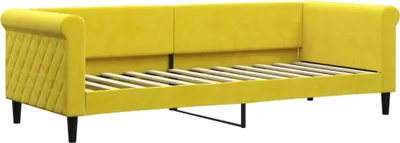 Zdjęcie produktu dla VidaXL 354242, sofa rozkładana, Żółty, Pianka, Metal, Poliester, Poli drewno, Drewno, 2290 mm, 900 mm