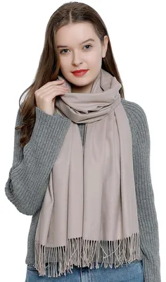 Produktbild von Damen Schal einfarbig weich 185 x 65 cm beige