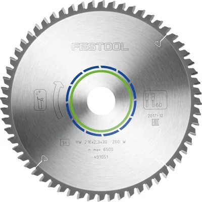 Produktbild von Festool Spezialsägeblatt 216x2,3x30 W60 | 491051