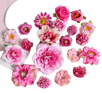 Productafbeelding van Kunstbloemen, zijdenrozen, decoratie voor interieur, 21 stuks, rood