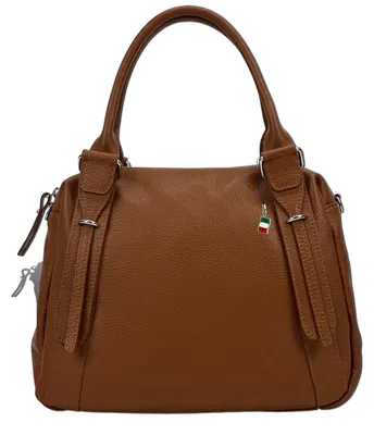 Image de Sac à bandoulière pour femme Florence, marron, en cuir, dimensions 35 x 12 x 27 cm, référence D2OTF855C6