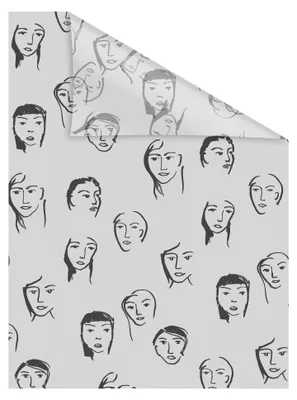 Produktbild von Lichtblick Fensterfolie selbstklebend Sichtschutz Kleben Faces 50 cm x 50 cm (B x L)