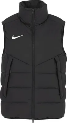 A black Nike vest is shown from the front against a white background.