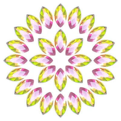 Produktbild von Strasssteine in Pferdeaugenform - 100 Stück - Zum Basteln und für Schmuckherstellung - 4 x 8 mm - Bunt
