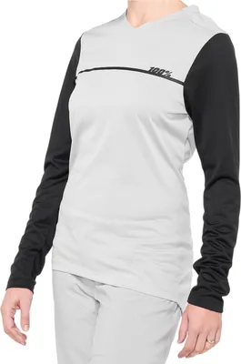 Produktbild von 100% SPEEDLAB Langarm Fahrradtrikot für den Sommer - RIDECAMP W - Grau/Schwarz S