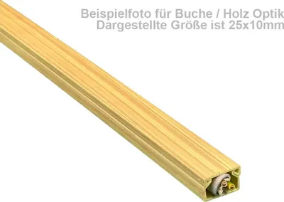 Produktbild von Kabelkanal 60x40 mm | Buche  Holzoptik hell | 1 m | zum Schrauben | Kunststoff