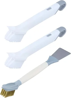 Imagen del producto de Juego de cepillos de limpieza, de 3 piezas, con cerdas duras, para baño, cocina y aseo