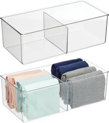 Produktbild von 2-fach-glas-Transparenz-Schlafzimmer-Lade-Organizer-Set aus zwei Stücken