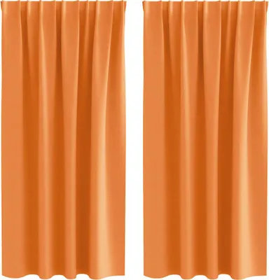 Immagine prodotto di vidaXL Tende oscuranti con anelli 2 pezzi Arancione 175 x 140 cm