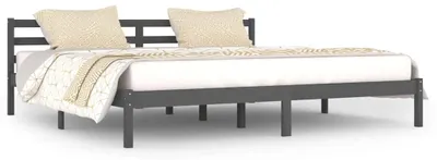 Immagine prodotto di vidaXL Letto in legno massiccio di pino 200x200 cm grigio
