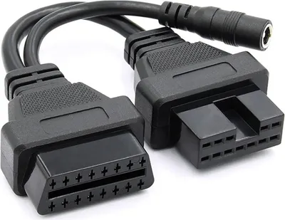 Image de câble de conversion OBD2 12 broches vers 16 broches Adaptateur de diagnostic OBDII pour Mitsubishi