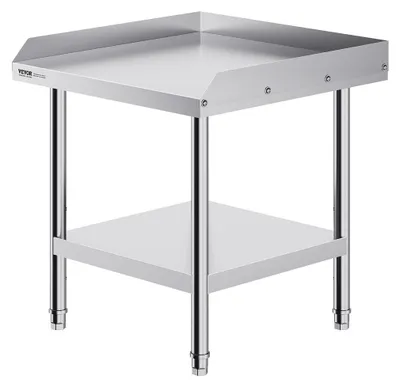 Zdjęcie produktu dla Stół roboczy ze stali nierdzewnej 61 cm x 61 cm – profesjonalny stół do przygotowywania posiłków w restauracji